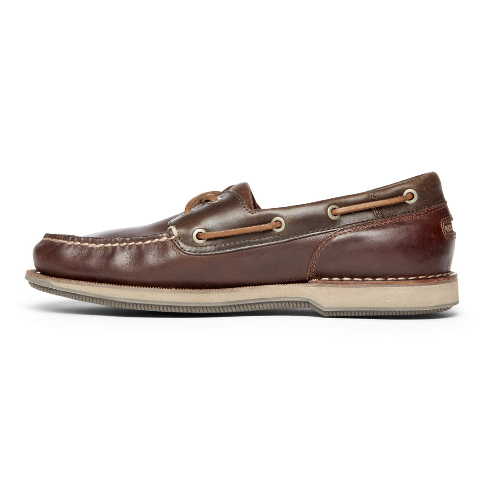 Rockport Mens Perth - Boat Shoes Brown - LHA028679